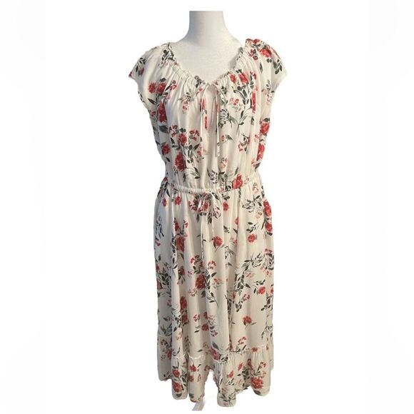 Torrid Women Dress Floral Baby Doll Sun Dress Beach Costal Casual Size 1 - Picture 2 of 7